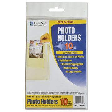 C-Line® Peel And Stick Photo Holders, 4 3-8 X 6 1-2, Clear, 10-pack freeshipping - TVN Wholesale